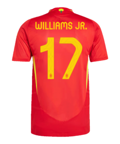 Spain WILLIAMS JR. #17 Home Jersey Authentic EURO 2024 - Image 3