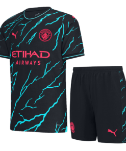 Manchester City Third Away Jersey Kit 2023/24 (Jersey+Shorts) - Image 15
