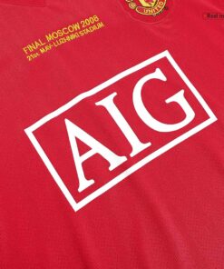 Manchester United Home Jersey Retro 2007/08 - Long Sleeve - UCL Final - Image 4
